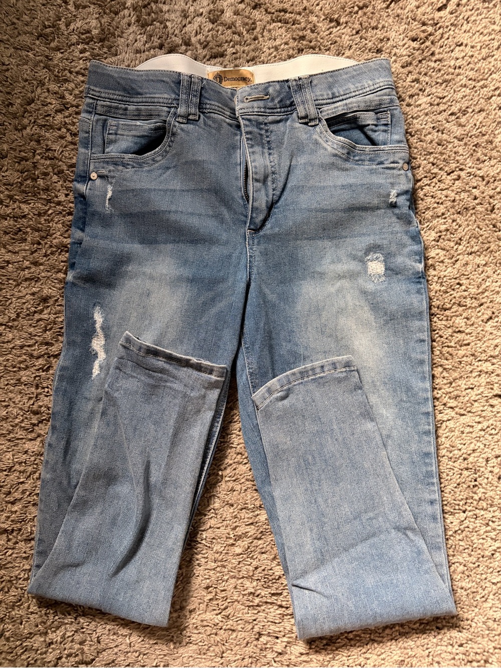 Democracy “Ab” Technology Distressed Slim Jeans Women 12